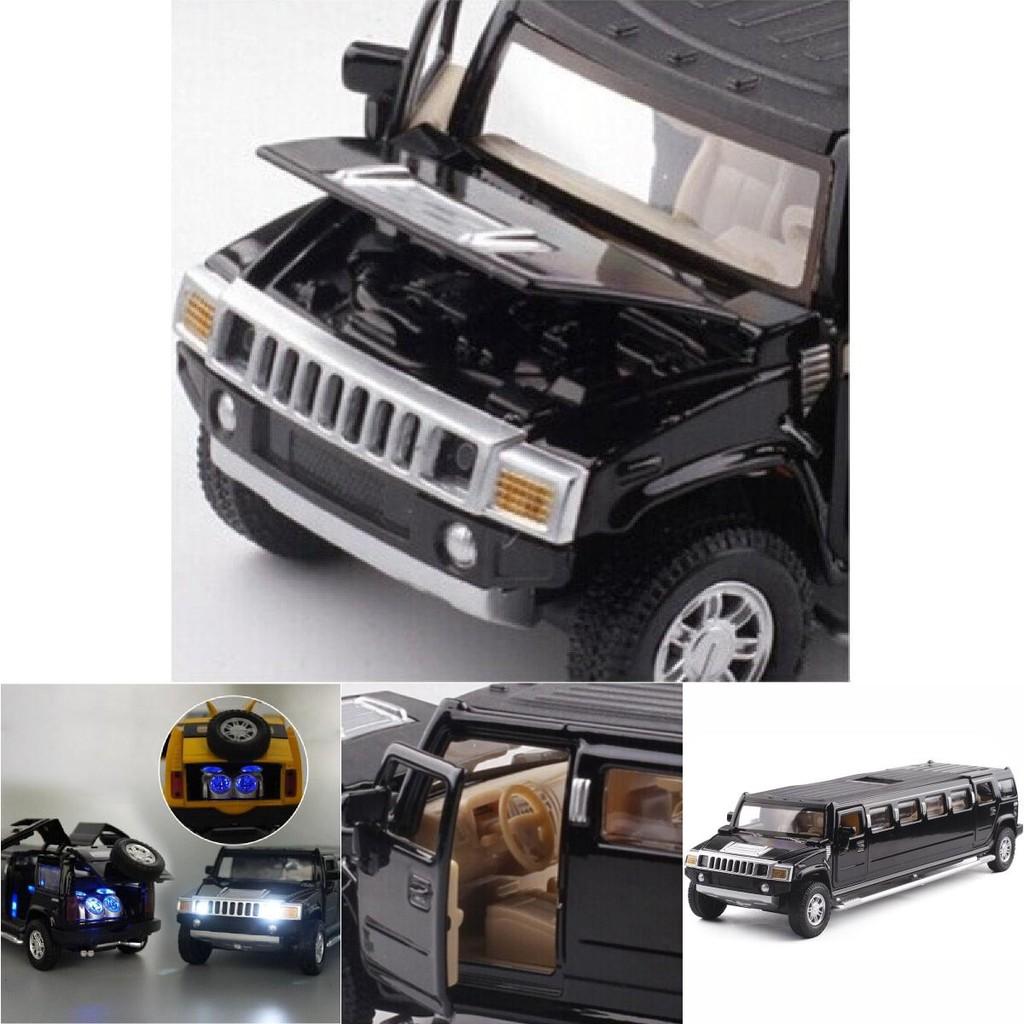 Exquisite 132 Scale H6 Alloy Model Car With Flashing Lights And Opening Doors