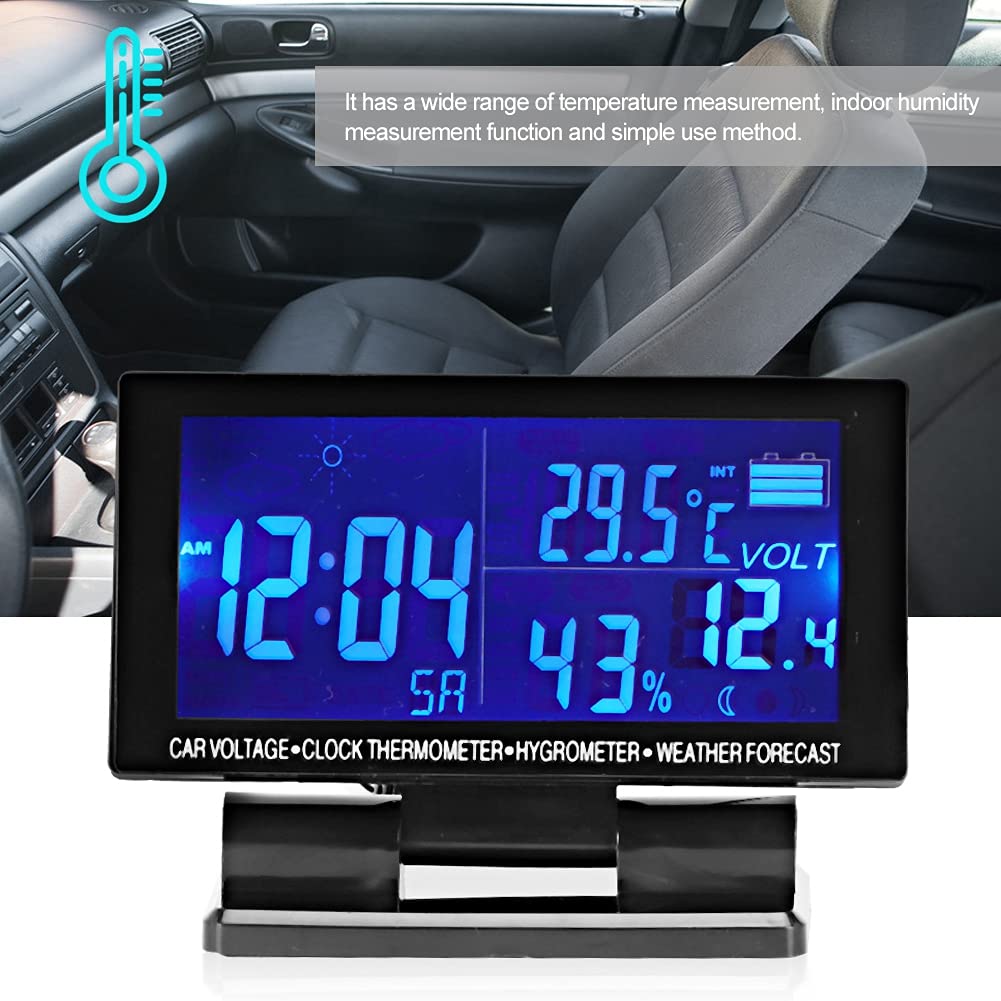 xuuyuu Digital Car Clock Car with Weather Forecast Function