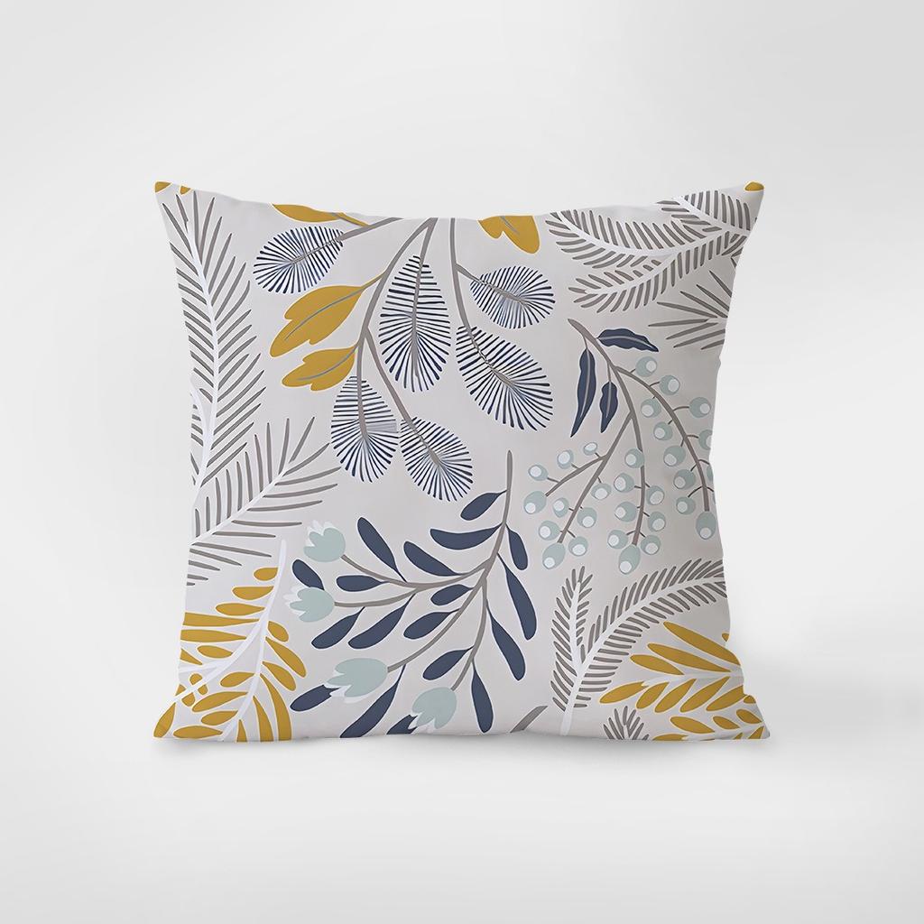 Simple Flower and Grass Pillowcase Dormitory Decoration Office Living Room Home Pillowcase