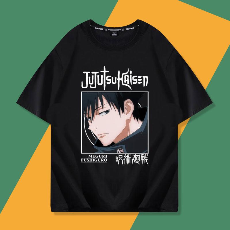 Jujutsu Battle New Style Peripheral Tiger Staff Yuren Su Nuo Wu Tiao Wu Wu Printed Unisexs and Unisexs Fashion Casual Tshirt