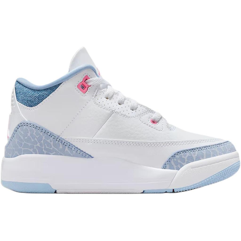 Air Jordan 3 Retro PS HQ0783-101 Preschool Leather Retro Lifestyle Sneakers