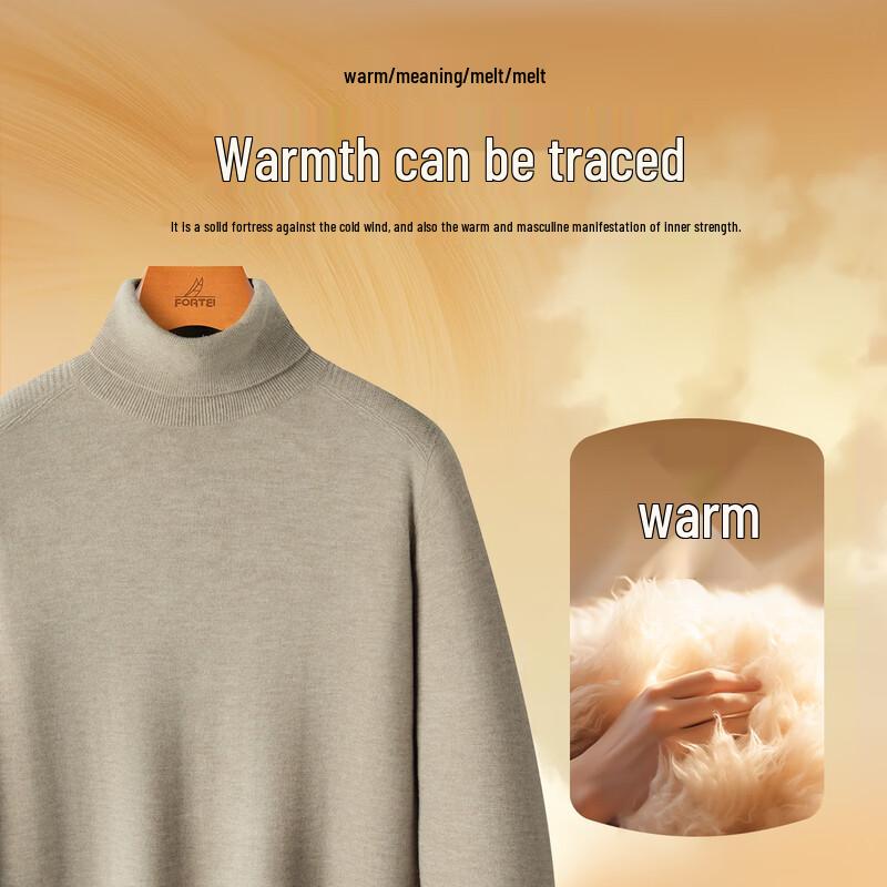 Men's 100% Merino Wool Heavyweight Turtleneck Sweater