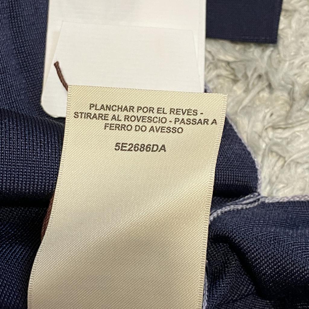 Used HERMESCut Navy/gray Rayon/silk Women