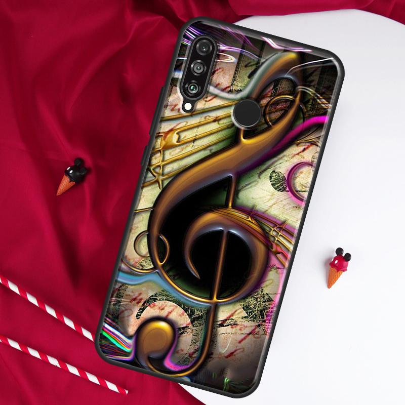 Treble Clef Music Note For Huawei Nova Y61 Y70 Y90 Y60 Y72 Y91 12s 12i 11i 7i 8i 9 10 SE P60 Pro P30 P40 Lite Case
