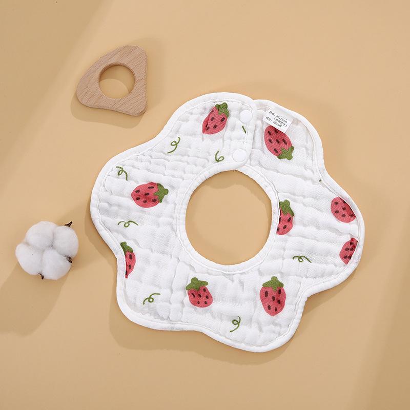 Baby Bibs 360 Degree Rotation 8 Layers Gauze Muslin Baby Kids Bandana Burp Cloth Soft Newborn Infant Saliva Towel Baby Stuff
