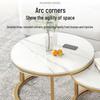 Compact Luxury Coffee Table for Small Spaces - Ideal for Living Room, Tea Table, or Rental Room Use. Simple, Stylish, and Round Design.