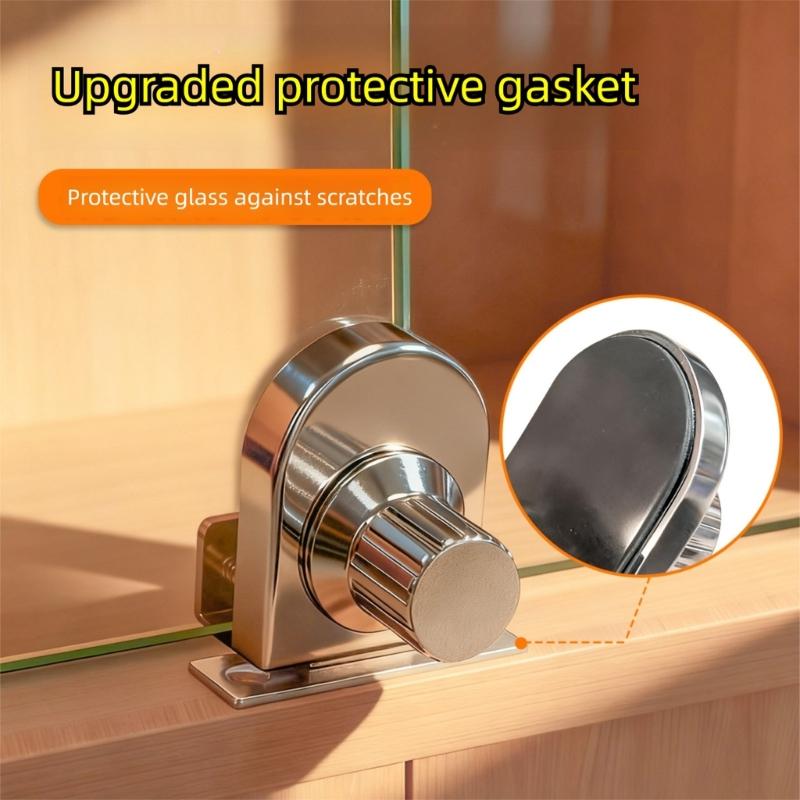 2pcs Modern Zincs Alloys Glass Door Lock Easy Installation for Display Cabinets Enhancing Security and Aesthetic Appeal in Various Spaces