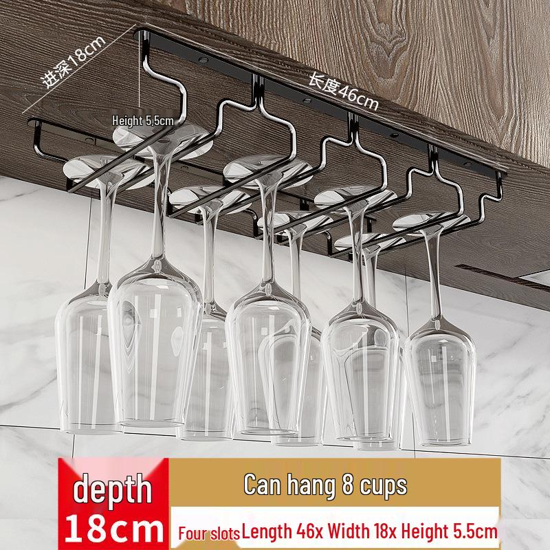 Stainless Steel Hanging Wine Glass Rack for Upside-Down Storage