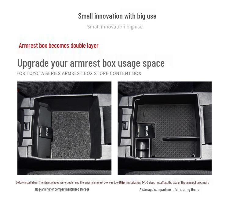 Toyota Corolla Cross Raize Levin 19-22 Armrest Storage Box