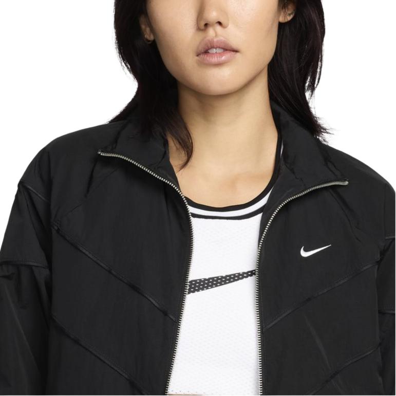Nike Windrunner Woven Loose Full-Zip Jacket Women Jackets Black White FV6305-010