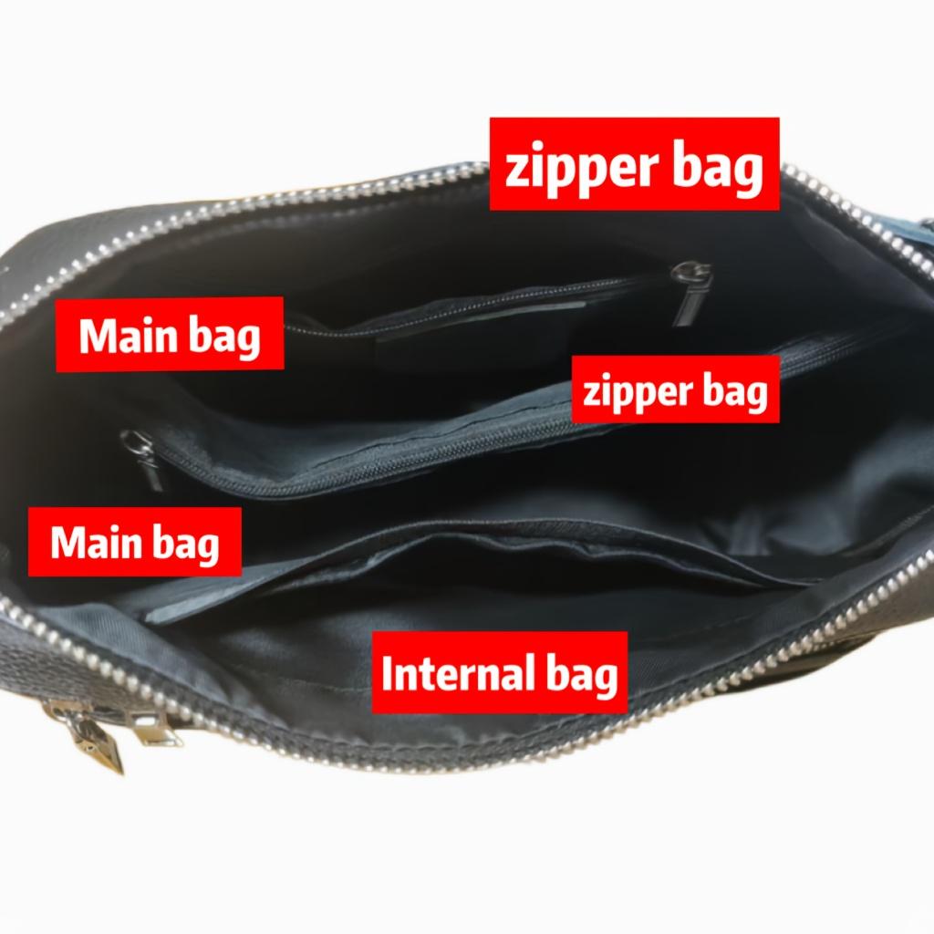 Ledertaschen Echtes Leder Mehrfachfach Umhänge-/Schultertasche für Damen
