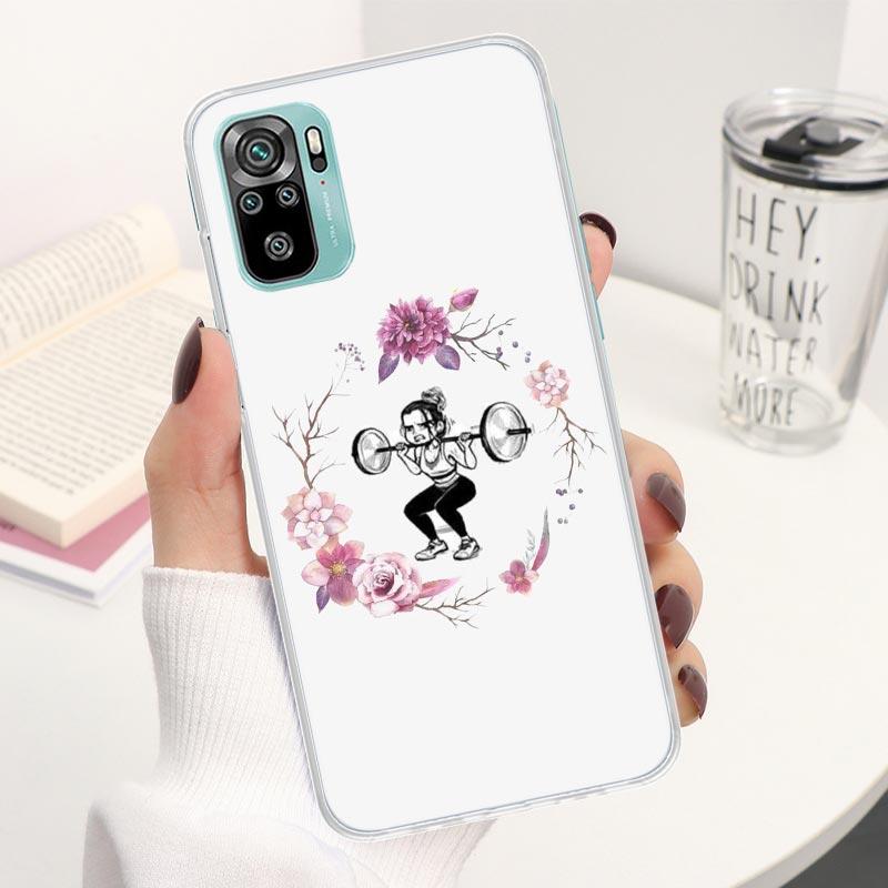 

Bodybuilding Gym Fitness Coque Phone Case For Xiaomi Redmi Note 13 14 12S 12 11S 11T 11E Pro Plus 11 10 10S 4G 5G 14Pro Soft Sil Redmi Note 13 4G