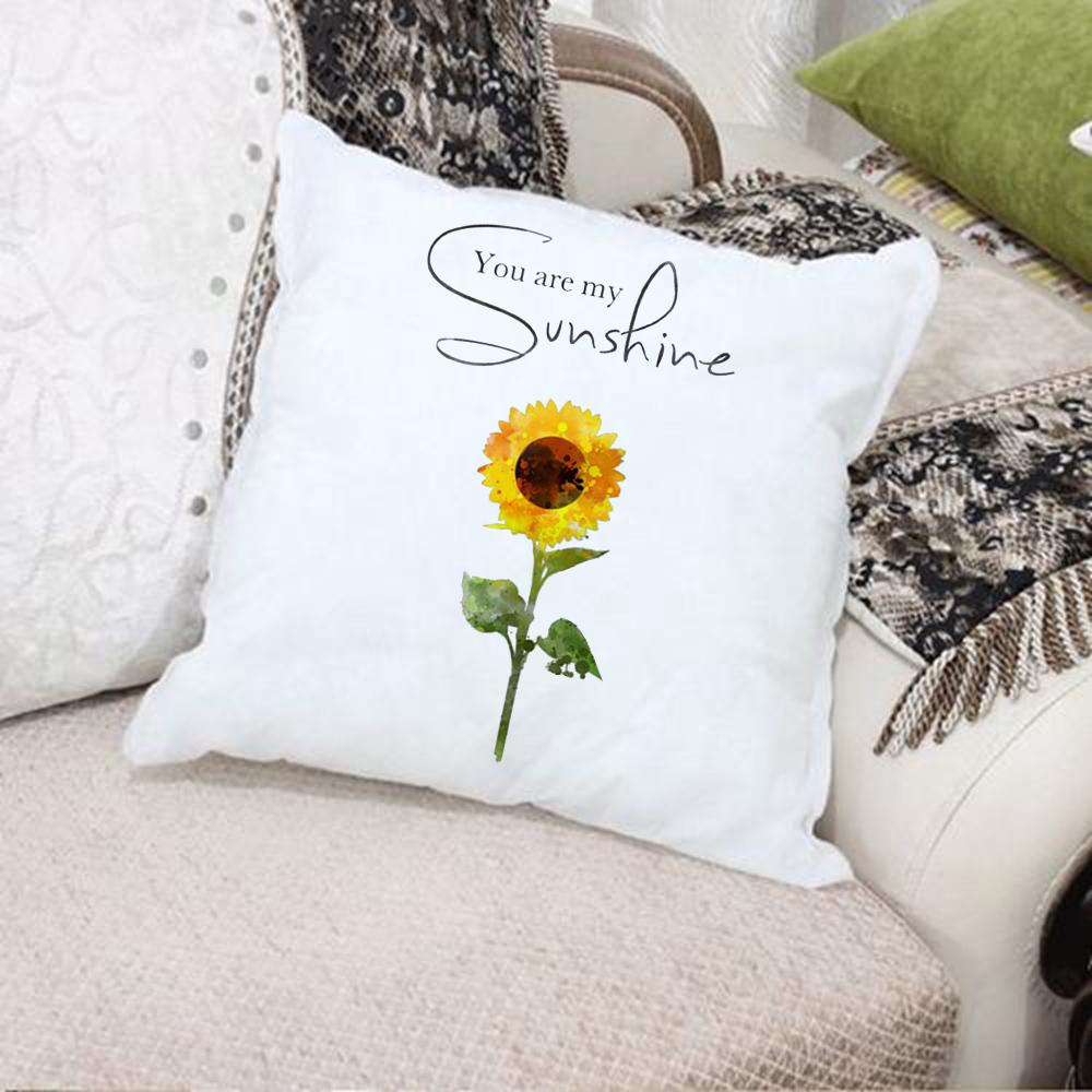 

Наволочка с принтом подсолнуха, солнечное сияние, украшение для дома, офиса, спальни, дивана, чехол на подушку для автомобильного сиденья, наволочки, чехол, квадратный 45*45см 450mm*450mm