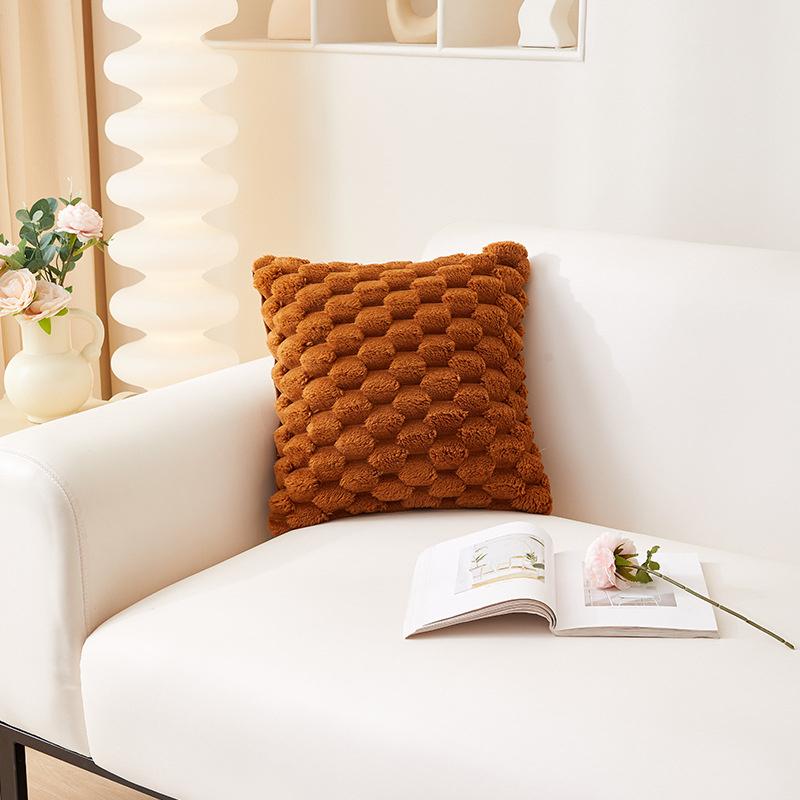 Super Soft Cozy Decorative Throw Pillow Covers Fuzzy Plush Faux Fur Luxury Cushion Cover Pillowcase for Sofa Couch Bed JAF092