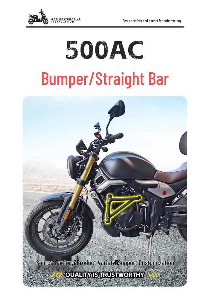 Wuji 500AC Motorcycle Front Bumper Racing Guard Modification Anti-Fall Bar