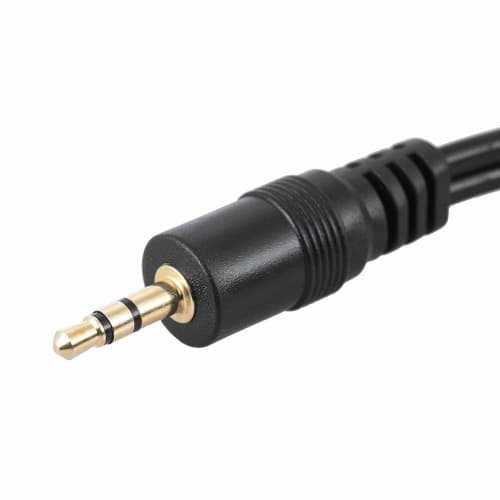 WV-9272-1.5B: Two XLR Male To 3.5mm Stereo Mini Plug Unbalanced Line Cable (1.5m, Black)