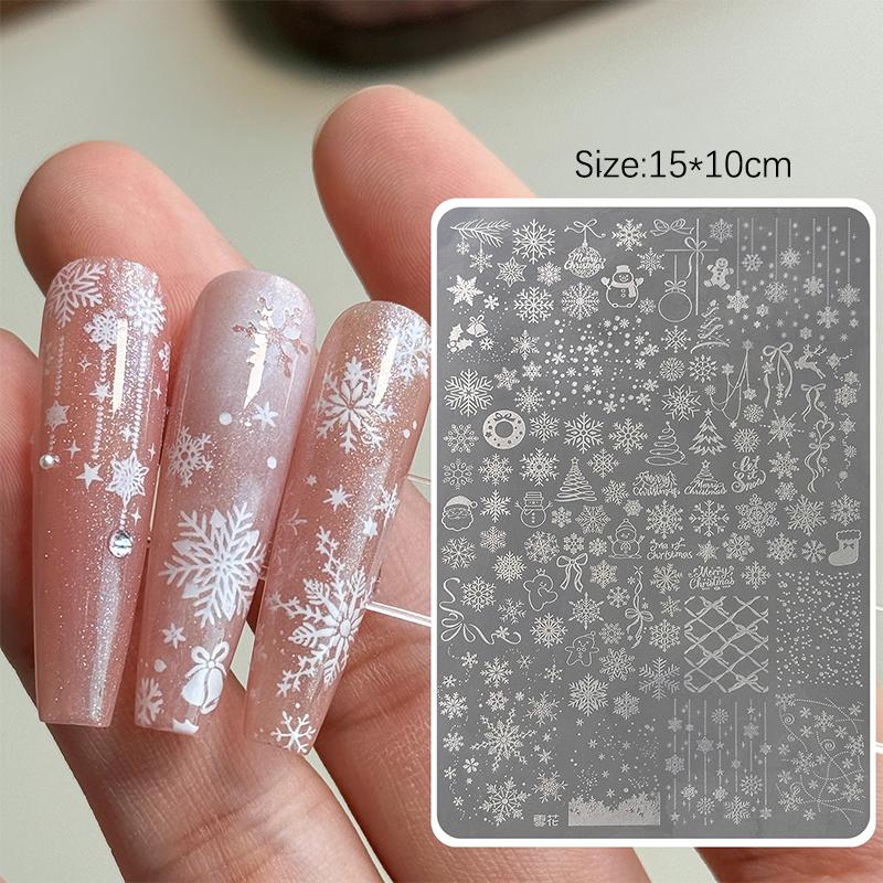 2026 Horse Year Nail Stamping Plates  Year'S Horse Snowflake Geometric Pattern Stencil Nail Art Stamps Template Nail Tools