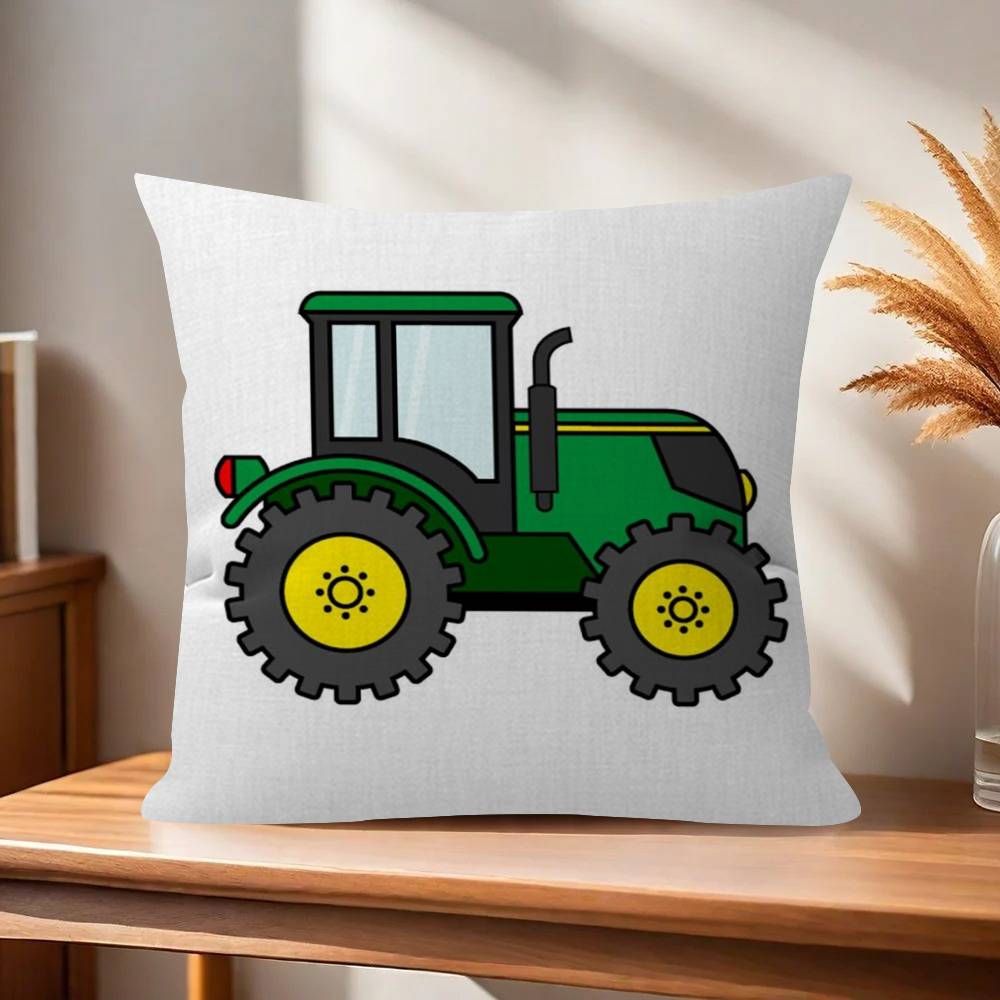 Car Tractor Decorative Cushion Cover Pillowcase Upholstery Sofa Throw Pillow Home Decor Pillowcas