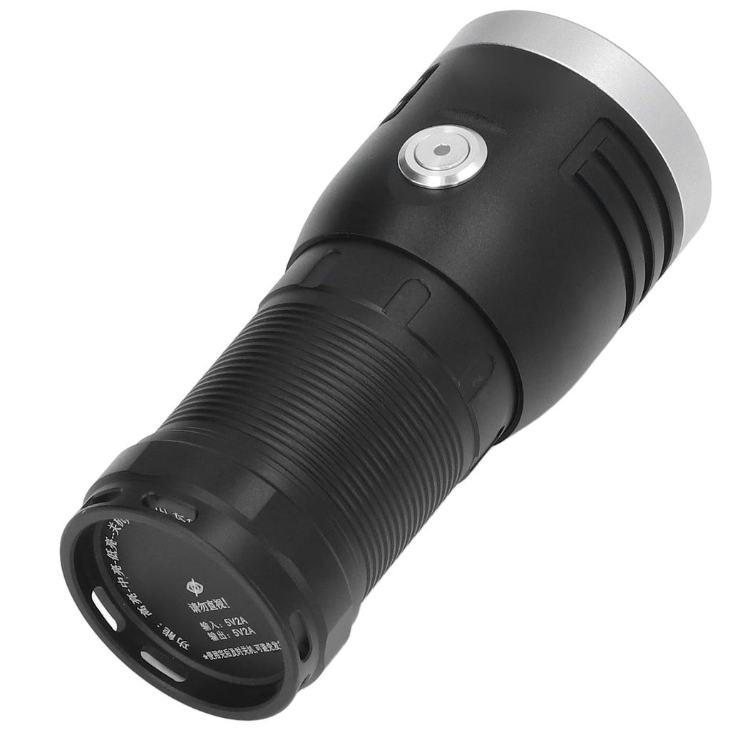 P50 Flashlight 3LED Long Range Flashlight 10000LM Stepless Dimming USB Waterproof Light for Outdoor