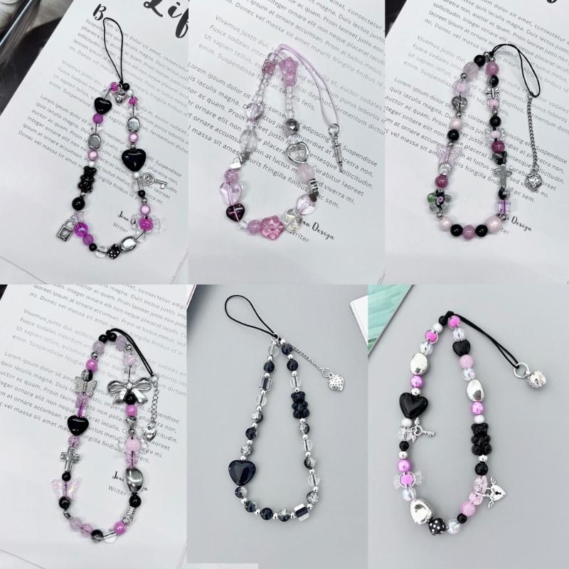 Łańcuszek do telefonu Y2K Uroczy brelok z zawieszką Pasek Smycz Słodka dziewczyna Kobiety Zawieszka do torby Wisząca ozdoba Prezent urodzinowy