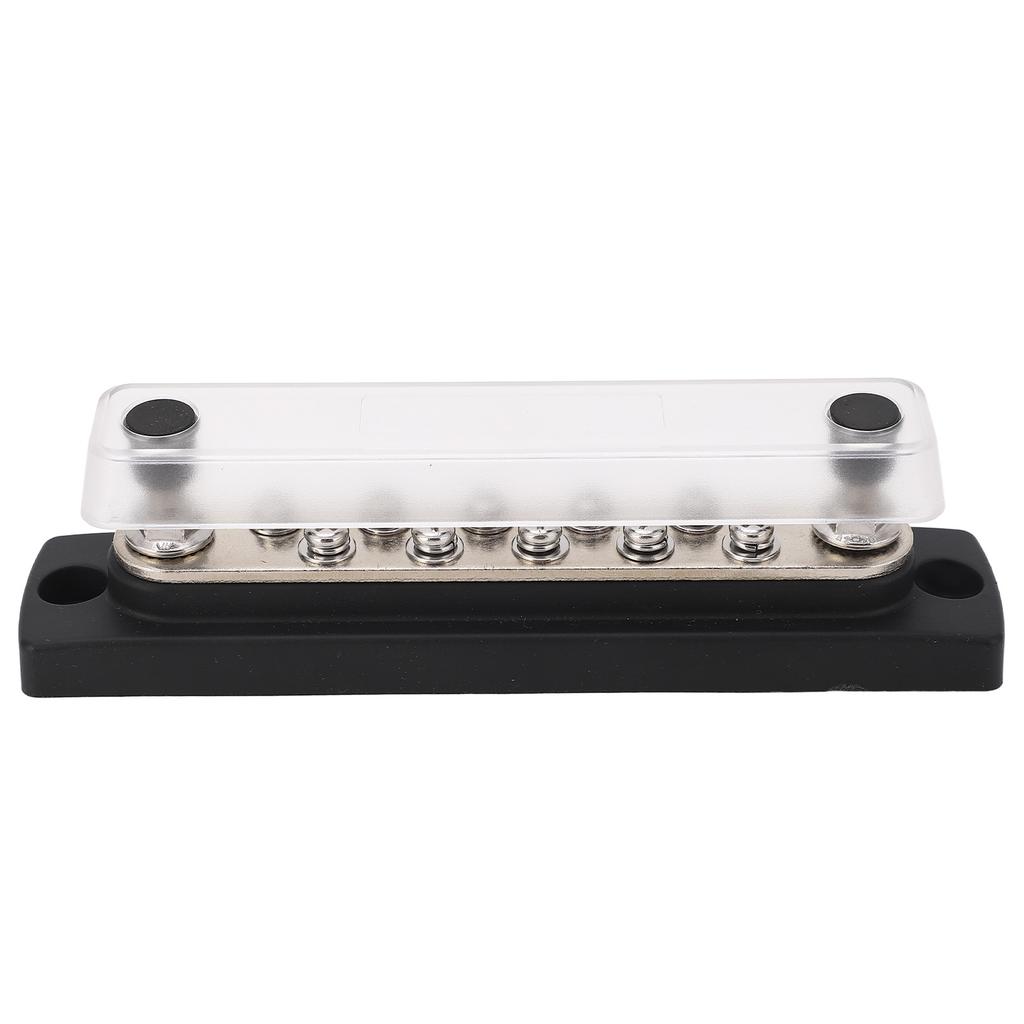 10 Way Power Distribution Block Bus Bar M6 Studs High Electrical Conductivity With Transparent Prote