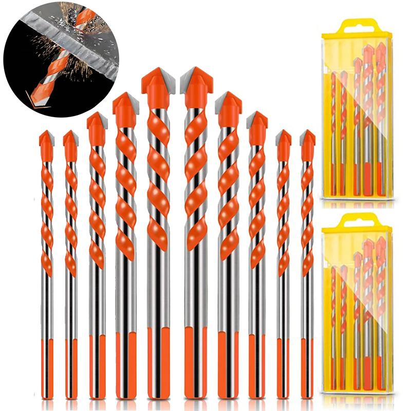 3/4/5/6/7/8/10/12Multifunctional Glass Metal Tile Drill Bit Triangle Diamond Drill Set Ceramic Concrete Brick Wood Punching Hole Saw Drill
