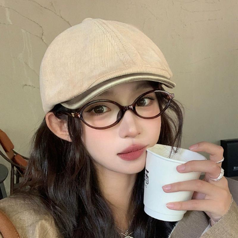 

Ретро восьмиугольные шляпы для женщин и мужчин, зимние теплые кепки газетчика, береты, женские шапки-бини, уличная ветрозащитная кепка художника бежевый