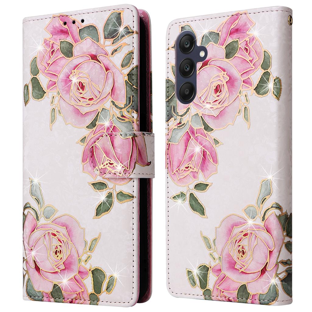 For Samsung Galaxy A25 5G (Global) (161.0 x 76.5 x 8.3mm) Leather Case Wallet Lacquered Phone Cover
