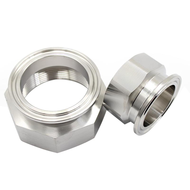 High Quality Thicken 1/4-2" BSPT Female 0.5" 1.5" 2" Tri Clover Ferrule Clamp S304/316 Stainless Steel Sanitary Plumbing Fitting