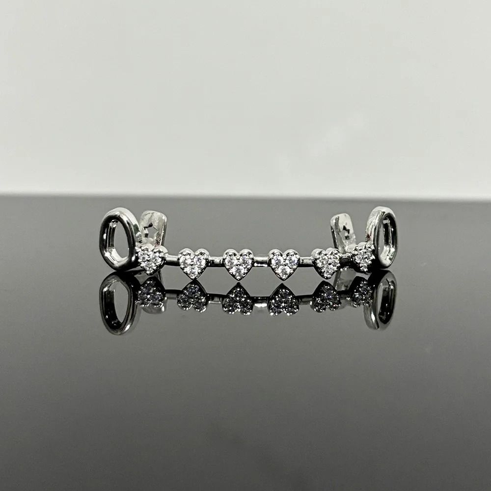 Double Glossy Charm Teeth Grillz rhinestone Tooth Caps Gift Men Women Jewelry Tooth Socket