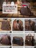 Czarny Anioł Retro Skóra Crazy Horse Męska Torba Na Ramię Crossbody