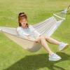 Double Hammock Swing Bed, Thickened Fabric Soft Canvas, Portable Travel Hanging Hammock for Camping and Outdoor, Large