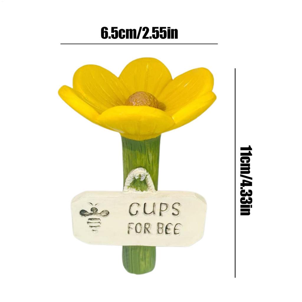 Bee Waterers For Garden Bee Pollinator Feeder Drinking Cups Flower Shape Watering Stations Colorful Butterfly Hygienic Cups