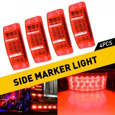 RedAmber 6" LED Side Marker Lights Clearance Turn Signal Light Trailer Truck EA