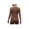 Jordan Sport Double Threat Quick-Dry Slim Fit Short Sleeve T-Shirt Women Tops Ancient-Brown Surprise-Cocoa FN5160-223