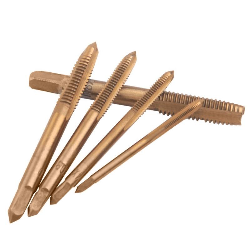Metric Tap Set HSS Hand Screw Thread Tap Set Thread Tappings Tool 7Pcs 3-12 Drill Bit Set