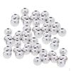 50Pcs Stainless Steel Silver Large Hole Spacer Beads Jewelry Crafts