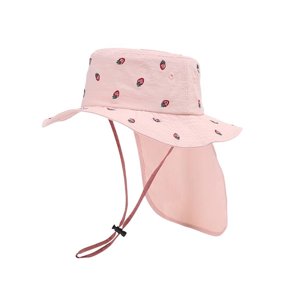 Cartoon Embroidery Baby Sun Hat Kawaii Summer Fisherman Hat  Apparel Accessories