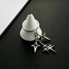 Elegant Silver Star Alloy Keychain Ornament