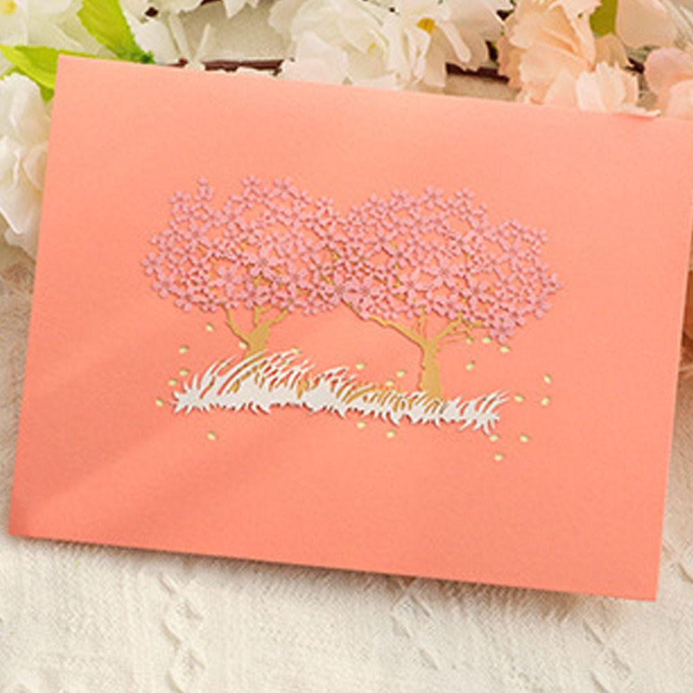 Romantic 3D Pop-Up Gift Card Paper Wedding Invitation  Wedding Decor