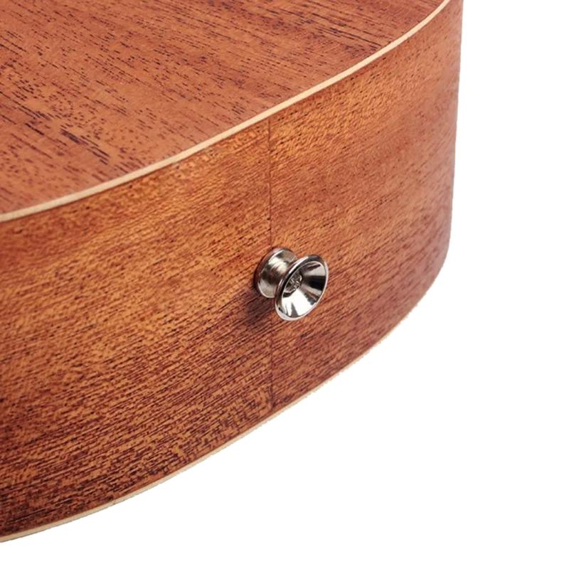 Set of 2 Guitar Strap Safe Locks Elegant Buttons Guitar Accessory Set Iron Texture Electric Guitar Part for Guitar