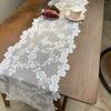 Vintage Lace Table Runner Hollow Flower Pattern Reusable Table Flag for
