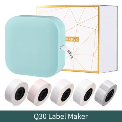 Q30 Etikettendrucker, Mini-Thermoetikettendrucker im Taschenformat, Alles-in-einem-Drucker, BT Connect, selbstklebendes Etikett, DIY