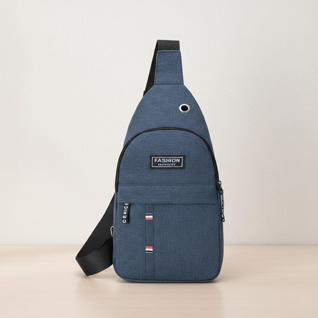 

Large Capacity Versatile Messenger Bag Multi-functional Sports Cycling Chest Bag Men Women синий