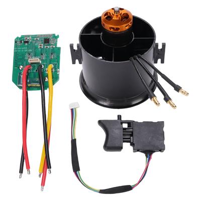 70mm Ducted Fan 1900G Thrust 12 Blade EDF with 1800KV Brushless Motor Control Board for Violent