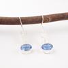 Tanzanite Gemstone 925 Sterling Silver Statement Jewelry Handmade Earrings 1.9" EE-168-11