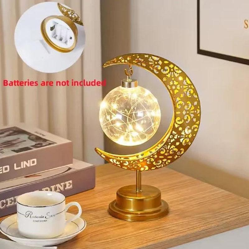 

Ramadan LED Light Moon Star Eid Mubarak Muslim Lamp Ornament Home Party Decor A