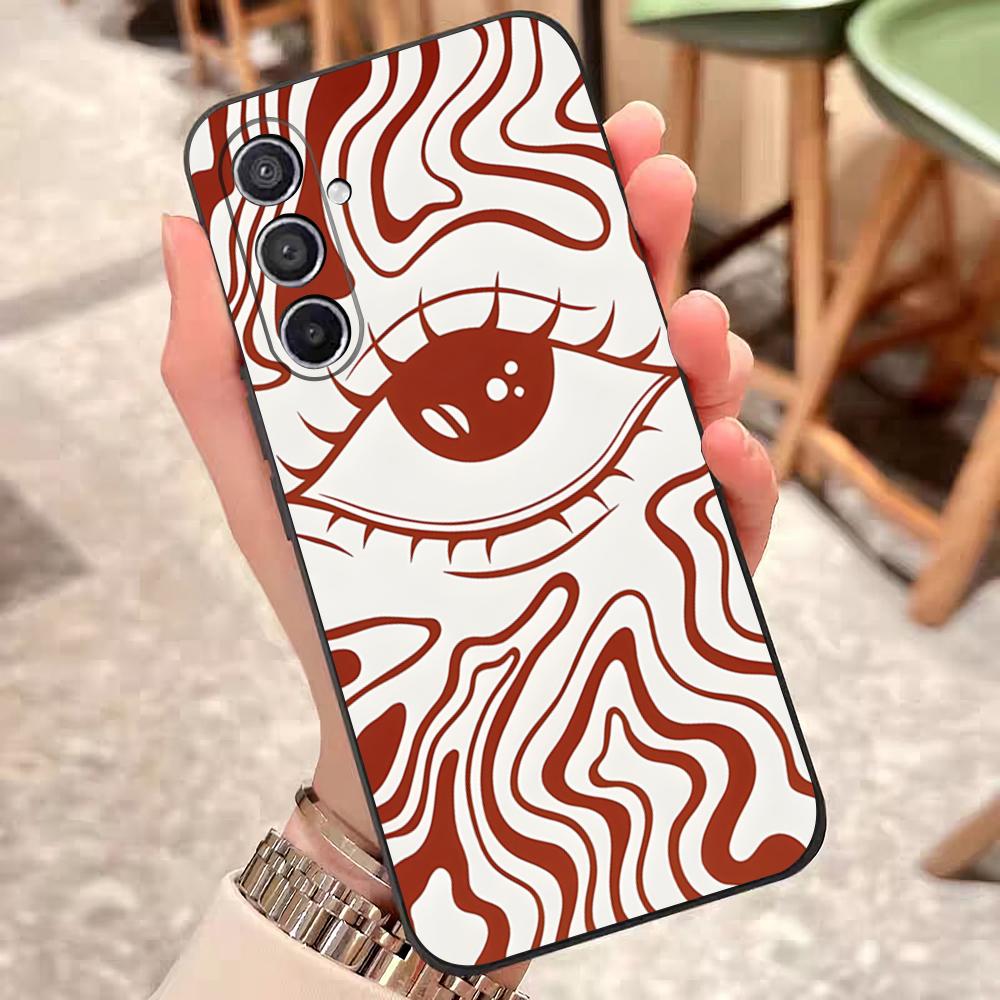 Abstract Eye Shapes Phone Case For Samsung S26 S25 Edge S24 S23 S22 S21 S20 Ultra Plus Fe Galaxy Silicon Cover