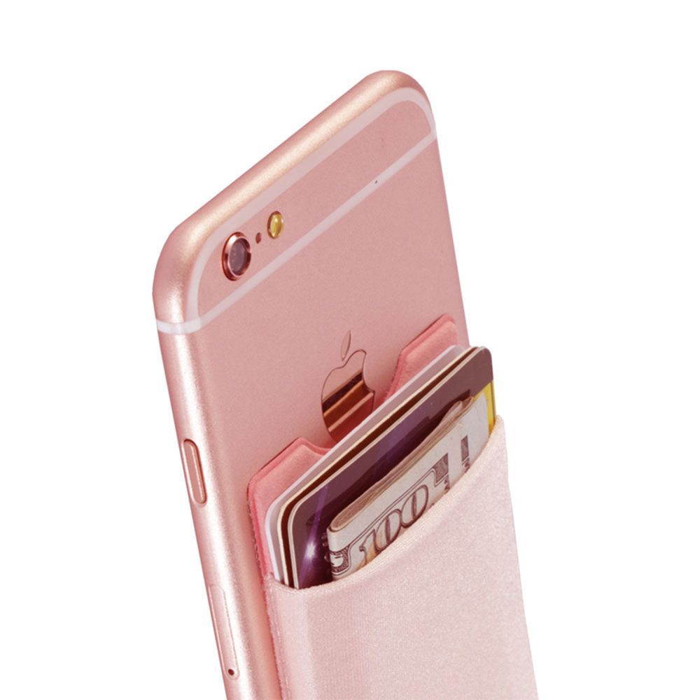 New Fashion Wallet Case Phone Card Holder Adhesive Sticker Elastic Cellphone Pocket