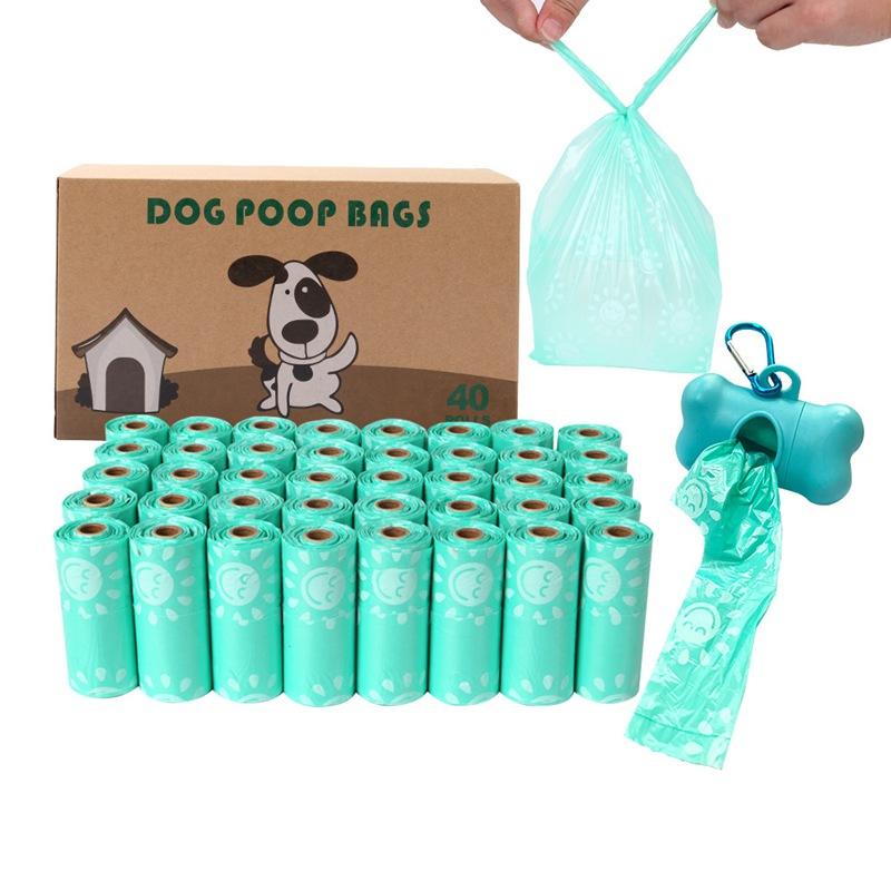 4-40 Rolls Biodegradable Pet Garbage Bag Compostable Vest Style Cat Dog Poop Trash Bags Outdoor Pets Eco-Friendly Poop Bags